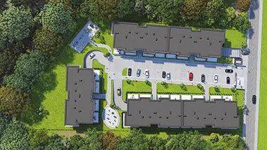 Apartamenty Parkowe - kompleks trzech dwupiętrowych bloków w Oświęcimiu